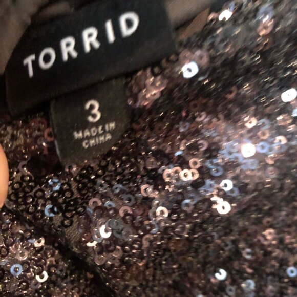 Torrid Sequin Shift Dress Gunmetal 3x 22 24 - Picture 7 of 7